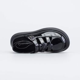 533061-21 Лаковые туфли в школу для девочки черный фото №4