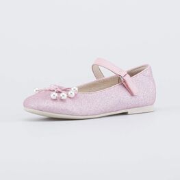 533063-25 Блестящие туфли для девочки Бусинки для девочки розовый
