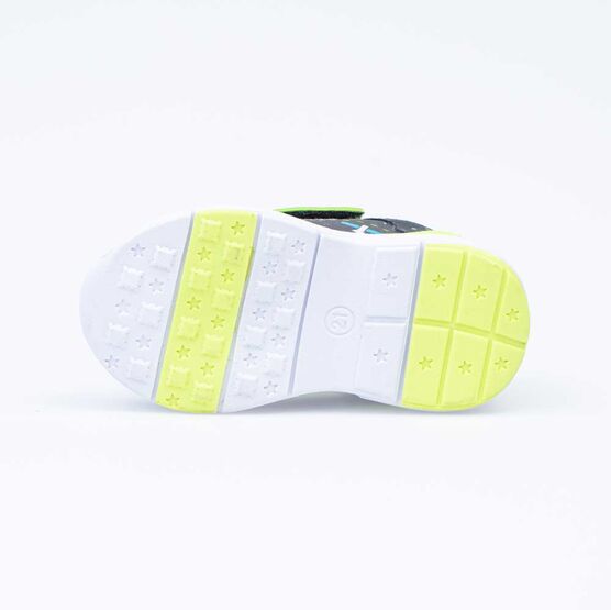 144132-71 Кроссовки с LED-подсветкой на липучке для мальчики сер-сал фото №3