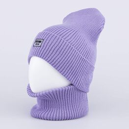 07811923-40 Комплект шапка+снуд детский фиолетов для девочки фиолетовый
