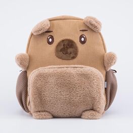 02711299-50 Детский рюкзак с мехом Капибара для мальчики коричневый,бежевый