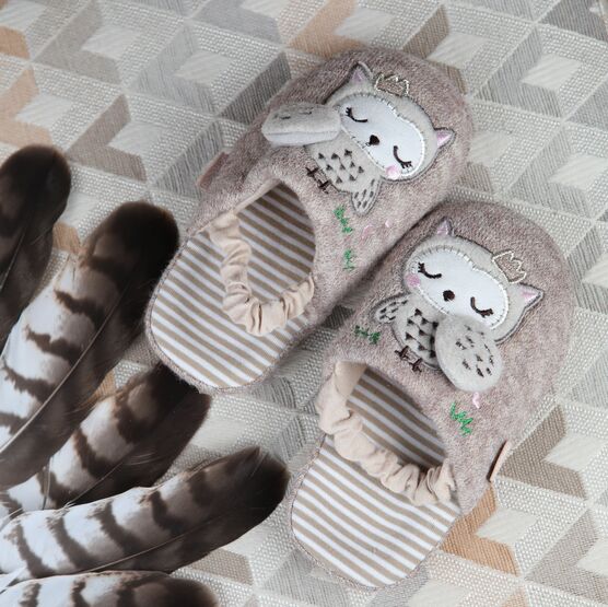 531289-11 Домашние тапочки для девочки для девочки светло-коричневый фото №6