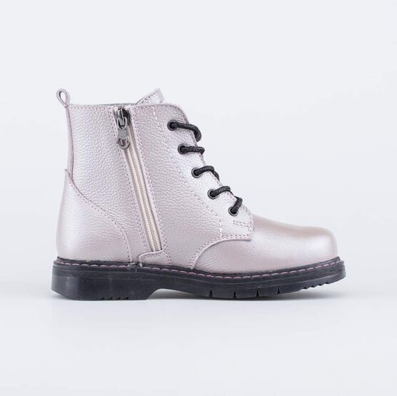 552259-33 Ботинки утепленные на весну/осень для девочки сиреневый фото №2