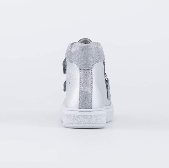 552302-31 Демисезонные ботинки для девочки на байковой подкладке для девочки серебрист. фото №4