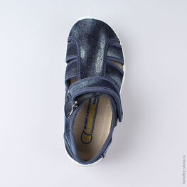 421006-10 Сандалии текстильные для мальчики светло-синий фото №4