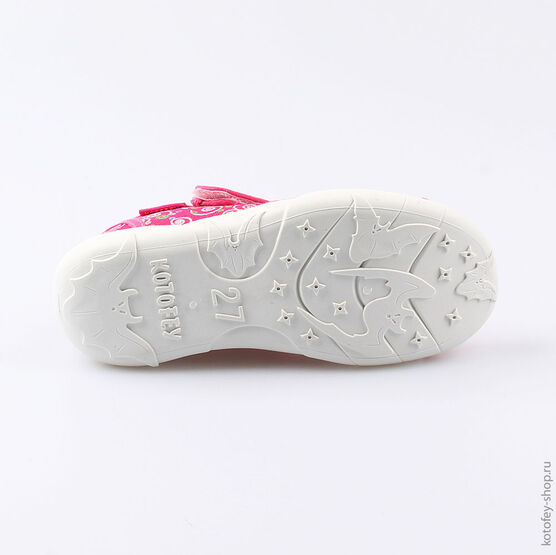 421004-19 Босоножки текстильные для девочки фуксия фото №3