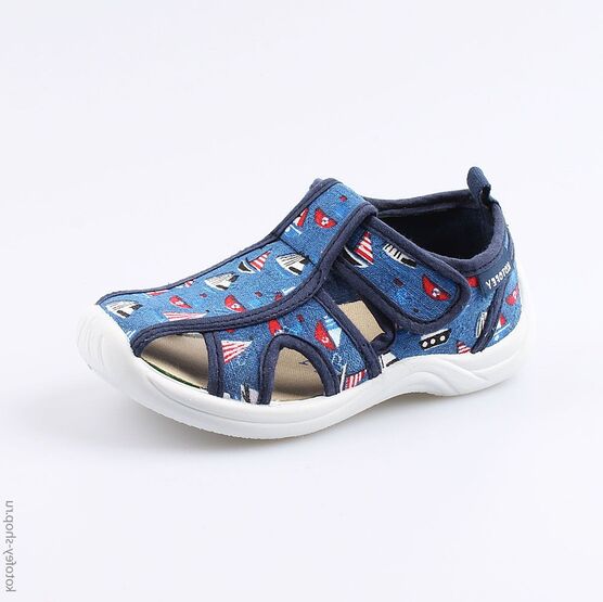 221067-11 Сандалии текстильные для мальчики светло-синий