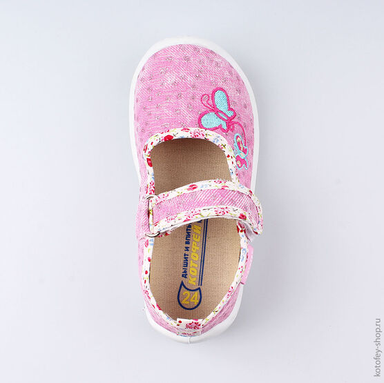 231129-12 Текстильная обувь для девочки розовый фото №4