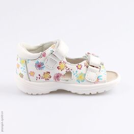 122114-22 Босоножки для девочки бел-цве фото №2