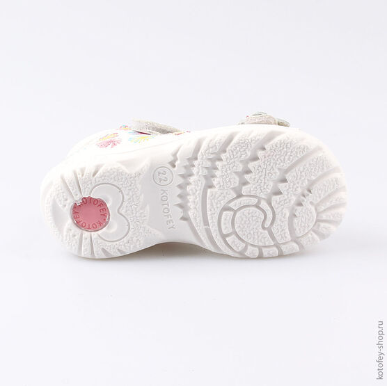 122114-22 Босоножки для девочки бел-цве фото №3