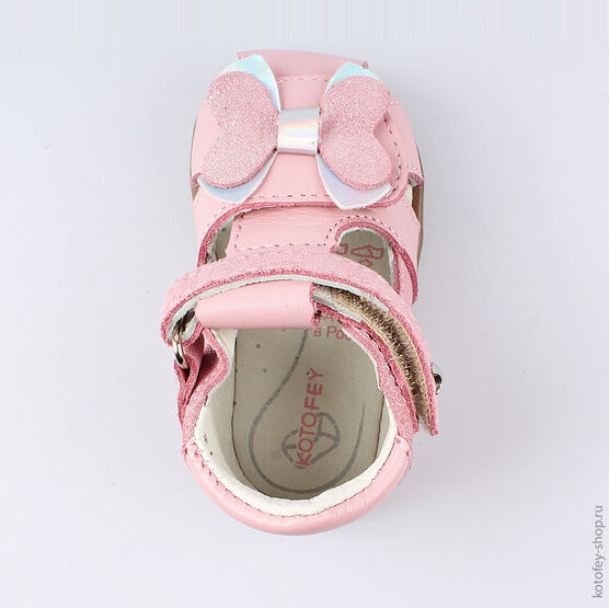 022104-21 Туфли летние для девочки розовый фото №4
