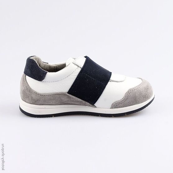 332108-23 Полуботинки для мальчики бел-син-сер фото №2