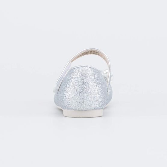 333026-21 Блестящие туфли для девочки Бусинки для девочки серебрист. фото №5