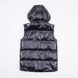 07785002-40 Жилет с капюшоном черный для мальчики черный фото №2