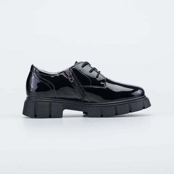 733021-21 Лаковые полуботинки для школы для девочки черный фото №2