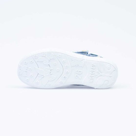 421035-13 Босоножки текстильные для девочки светло-синий фото №3