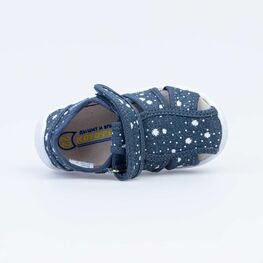 221093-11 Босоножки текстильные для девочки голубой фото №4