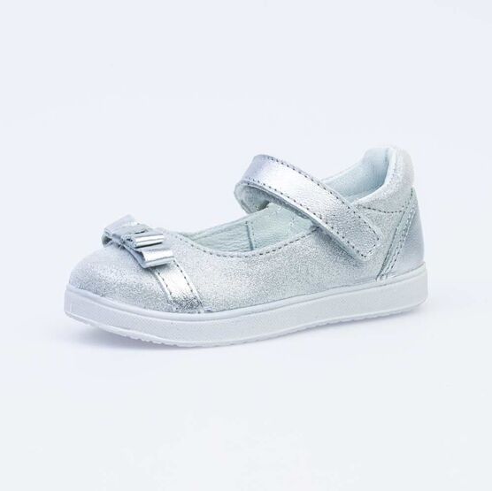 232085-22 Туфли для девочки серебрист.