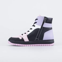 752242-44 Подростковые зимние ботинки для девочки чер-роз фото №2