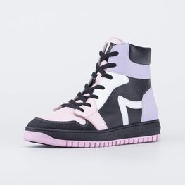 752242-44 Подростковые зимние ботинки для девочки чер-роз