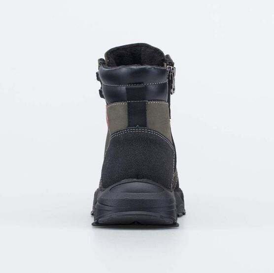 752244-42 Кожаные зимние ботинки для мальчики оливковый фото №5