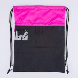 02808207-40 Мешок для обуви для девочки черный + розовый фото №2