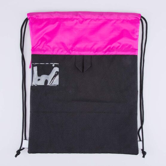 02808207-40 Мешок для обуви для девочки черный + розовый фото №2