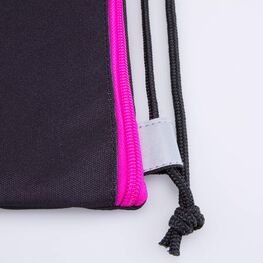 02808207-40 Мешок для обуви для девочки черный + розовый фото №3