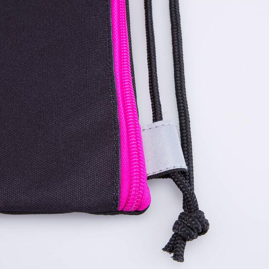 02808207-40 Мешок для обуви для девочки черный + розовый фото №3