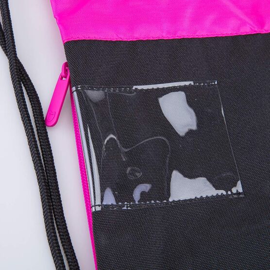 02808207-40 Мешок для обуви для девочки черный + розовый фото №5