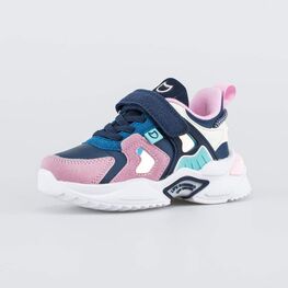 644360-74 Кроссовки для девочки син-роз