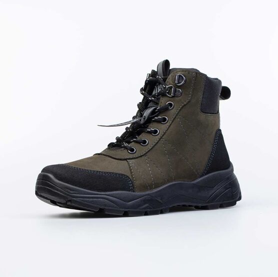 552263-32 Утепленные ботинки для мальчика хаки для мальчики хаки