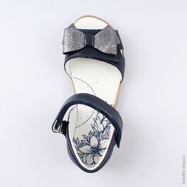 522110-22 Босоножки для девочки светло-синий фото №4