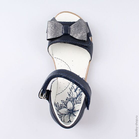 522110-22 Босоножки для девочки светло-синий фото №4