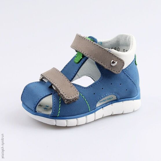 022101-22 Туфли летние для мальчики син-сер