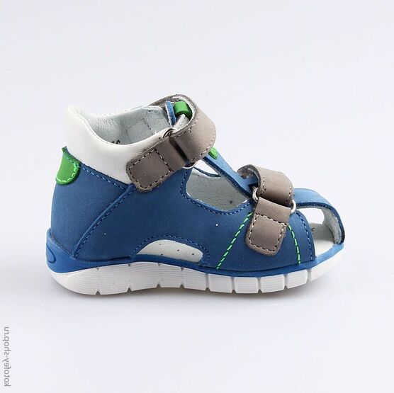 022101-22 Туфли летние для мальчики син-сер фото №2