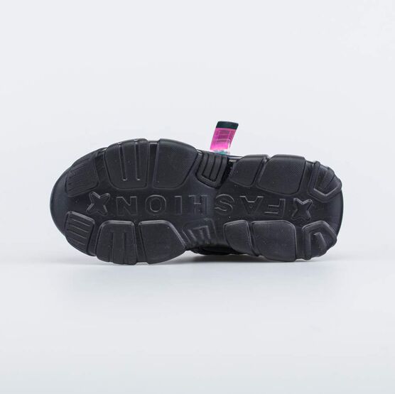 644357-73 Черные кроссовки с двойной шнуровкой для девочки черный фото №3