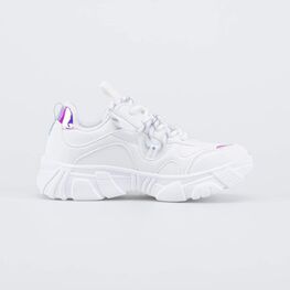 644357-74 Белые кроссовки с двойной шнуровкой для девочки белый фото №2