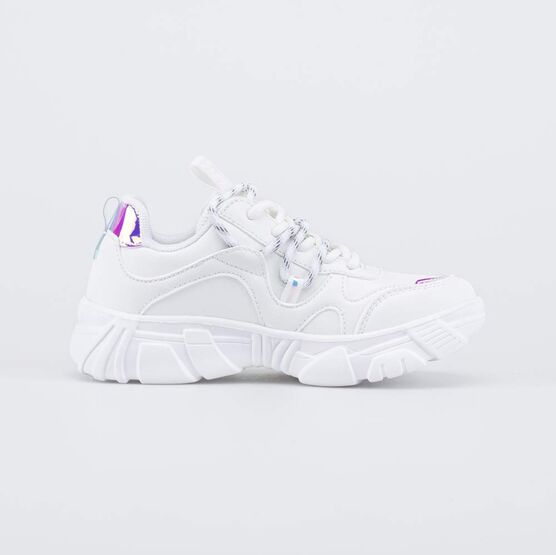 644357-74 Белые кроссовки с двойной шнуровкой для девочки белый фото №2