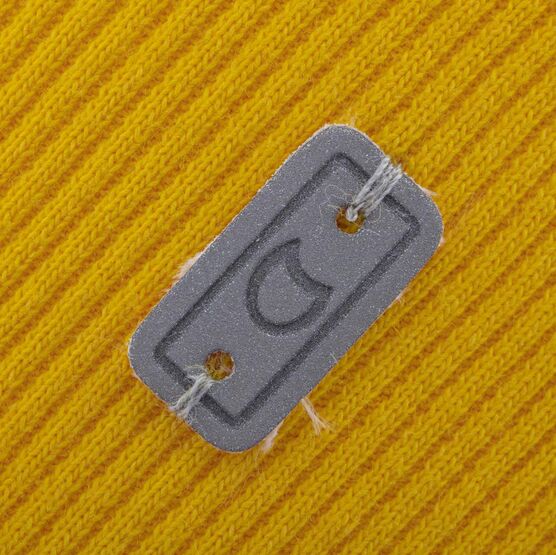 07711646-40 Шапка детская с завязками желтый для мальчики желтый фото №3