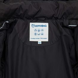 07858011-41 Пальто-пуховик для девочки черный для девочки черный фото №4