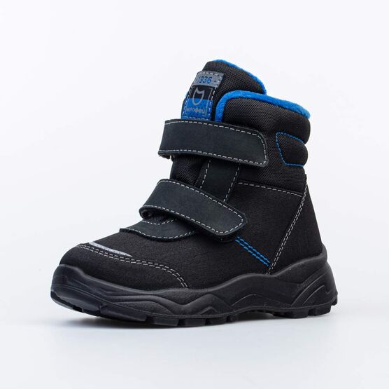352324-35 Неубиваемые ботинки для мальчика для мальчики черный + синий