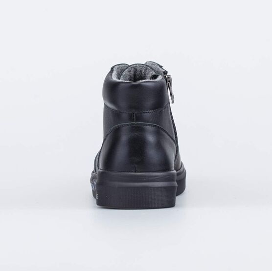 752222-32 Демисезонные ботинки на байковой подкладке для мальчики черный фото №5