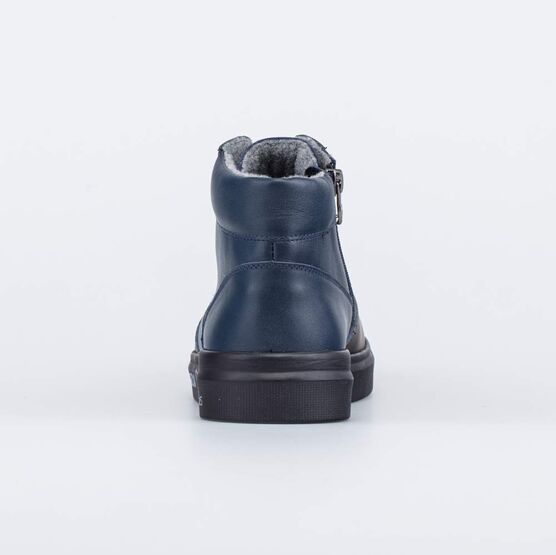 752222-31 Демисезонные ботинки на байковой подкладке для мальчики синий фото №5