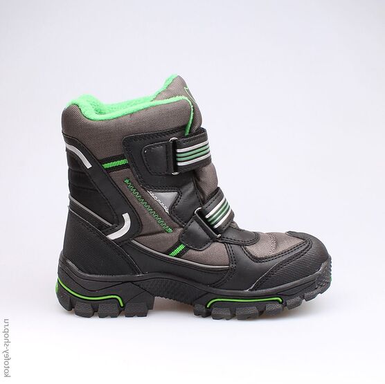654935-42 Мембранные ботинки для мальчики сер-зел фото №2