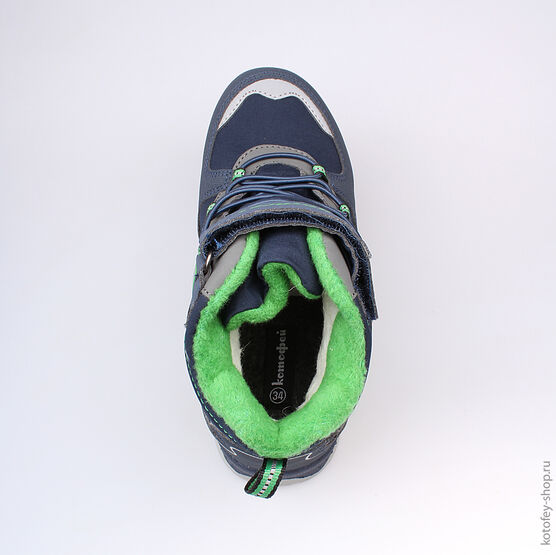 654938-41 Мембранные ботинки для мальчики син-зел фото №4