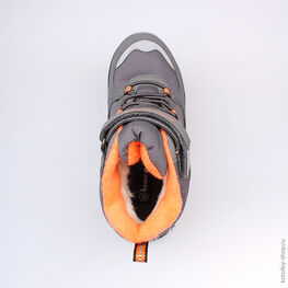 654938-42 Мембранные ботинки для мальчики сер-ора фото №4