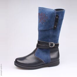 662108-51 Сапожки для девочки светло-синий