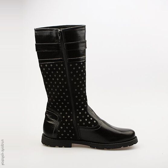 662110-32 Сапожки для девочки черный фото №2