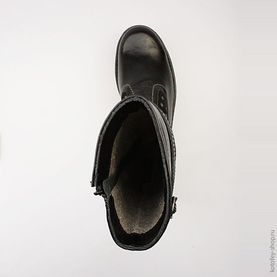 662110-32 Сапожки для девочки черный фото №4